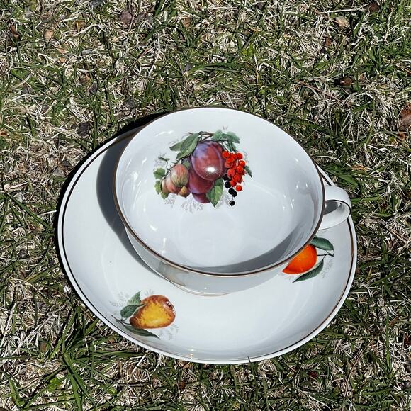 Vintage Fuit Teacup and saucer - Picture 2 of 8